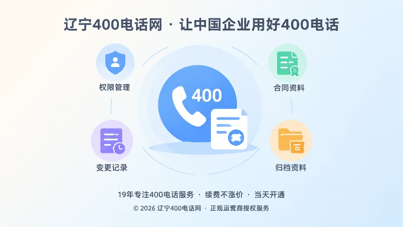 400电话办理后资料留存与权限交接插画