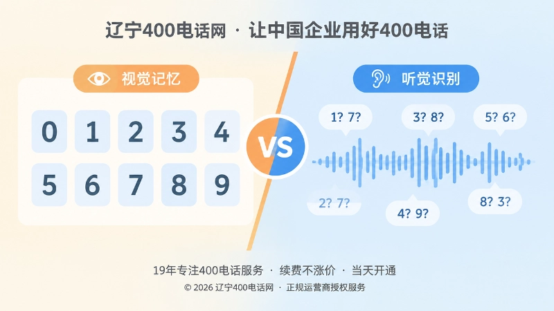 视觉记忆与听觉听写的对比扁平插画
